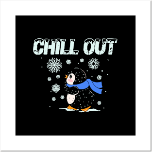 Chill Out Penguin Posters and Art